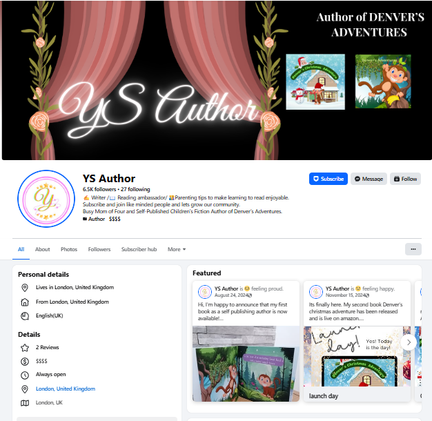 YS Author - Denver's Adventures